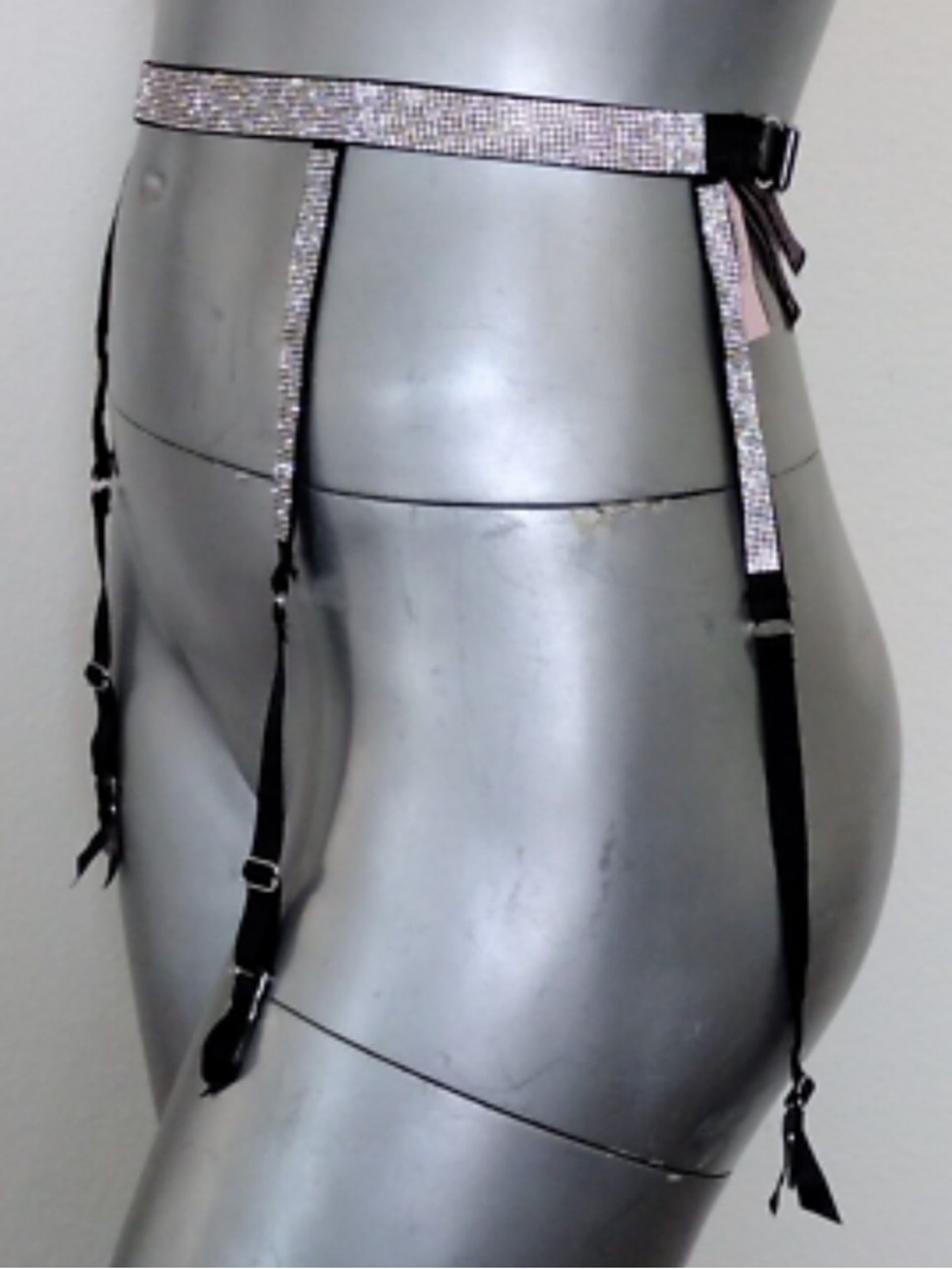 Victoria's Secret Black Rhinestone Harness